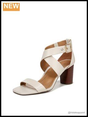 Strappy Heeled Sandal with Concealed Orthotic Support and Buckle Ankle Strap
